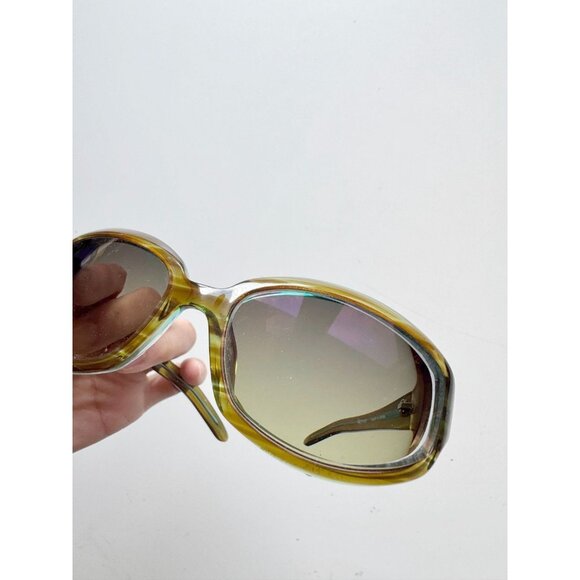 SAMA Mini OLV Olive Brown Green Japanese Acetate Oval Sunglasses - Picture 6 of 16